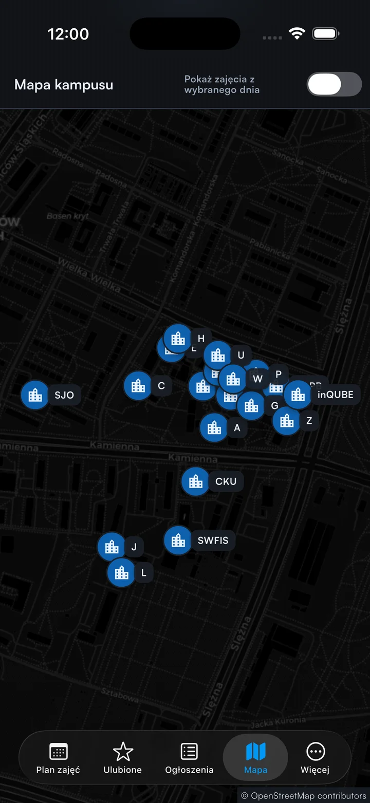 Map of buildings